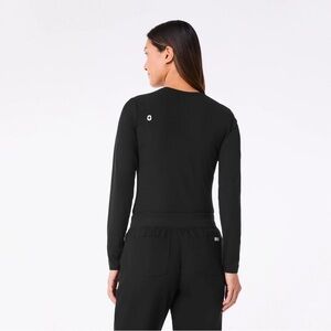 FIGS Ribbed Black Longsleeve Underscrub Womens Small